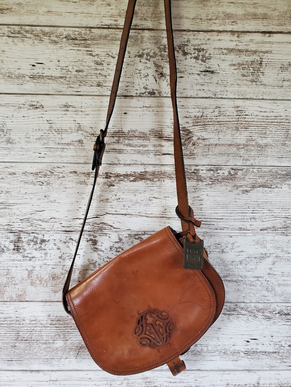 FRYE Ilana Italian Leather Saddle Bag Western Crossbody Unisex - Picture 3 of 16